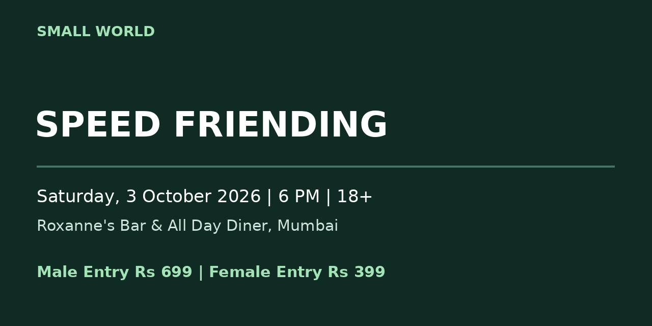 Speed friending | Slide 1